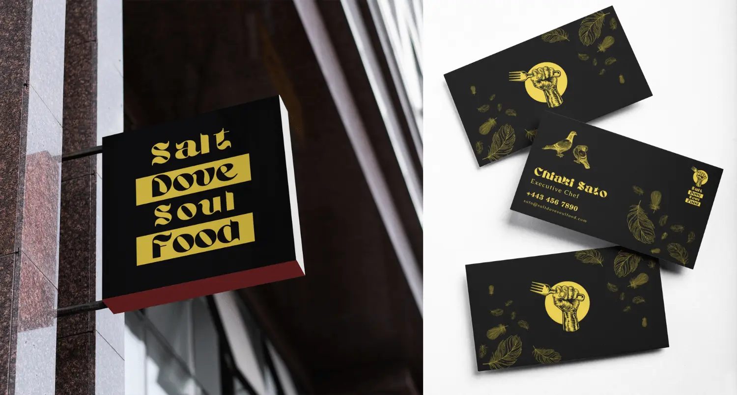 Salt Dove Soul Food — Logo system