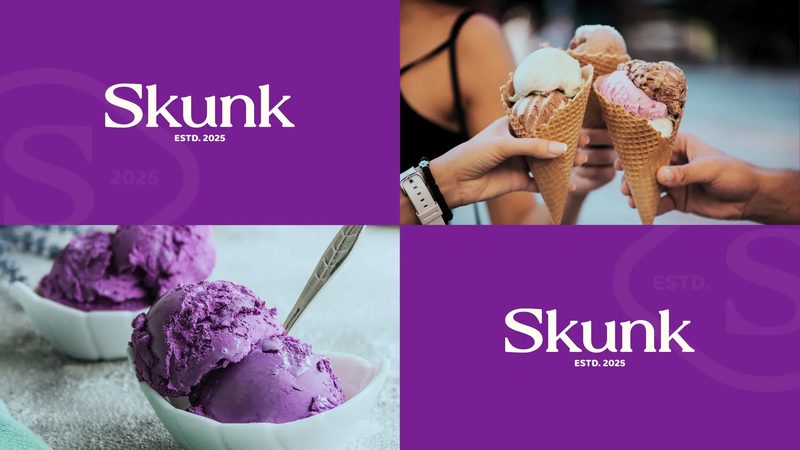 Skunk Creamery brand and packaging